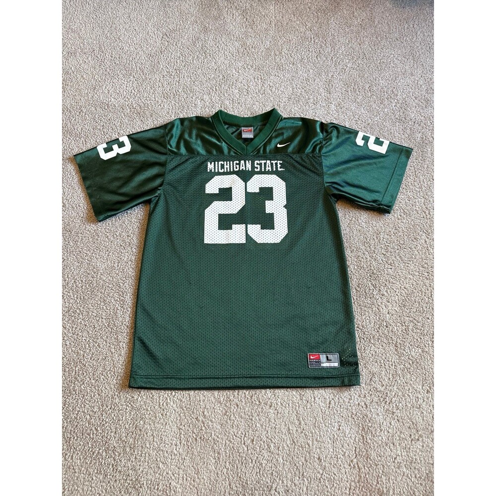 Vintage Michigan State Spartans Nike Youth Football Jersey Size Large